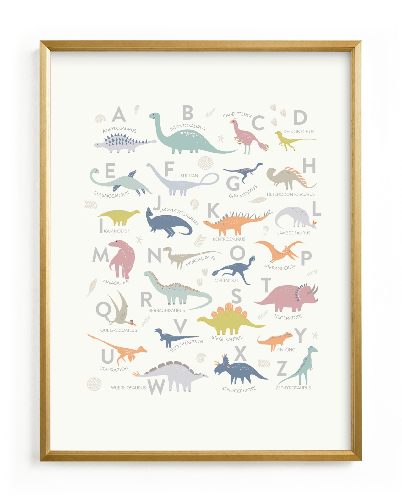 letters of the alphabet represented by dinosaurs